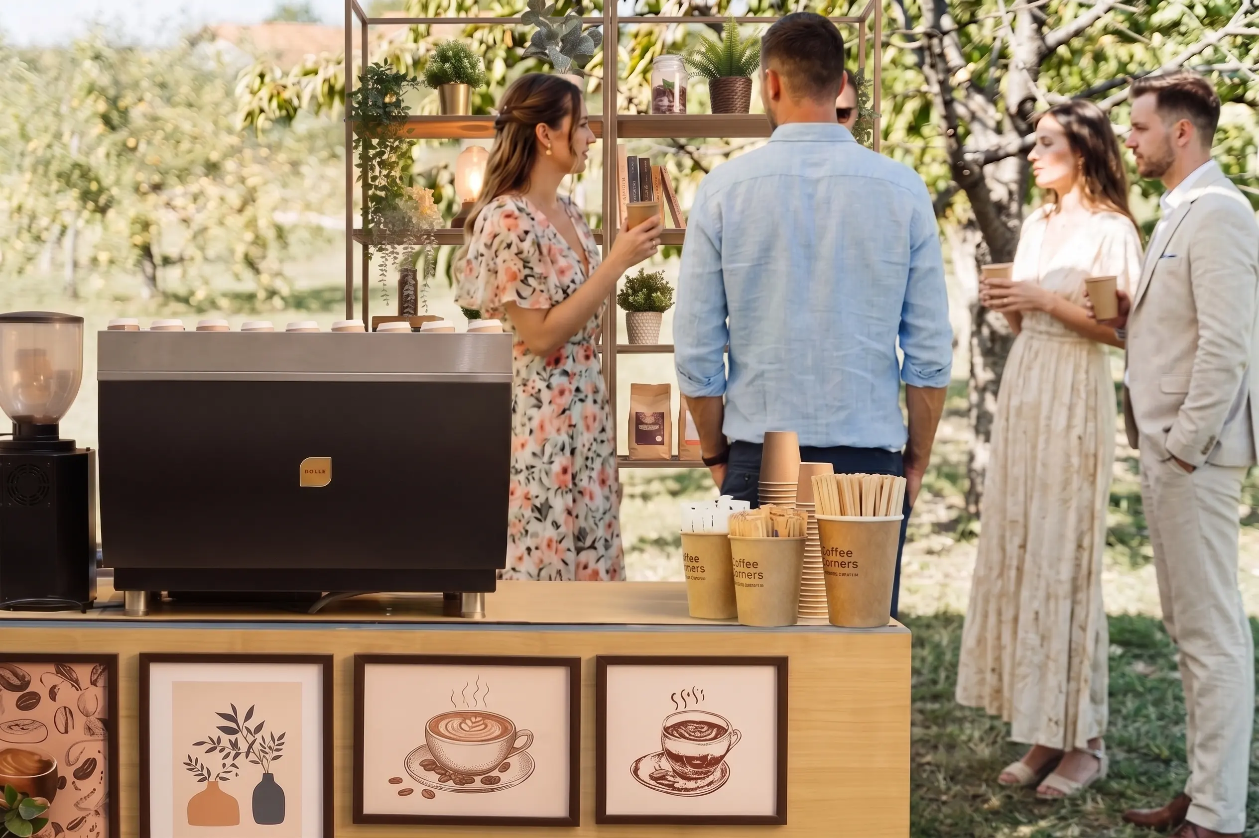 Barul Coffee Favours, în grădină