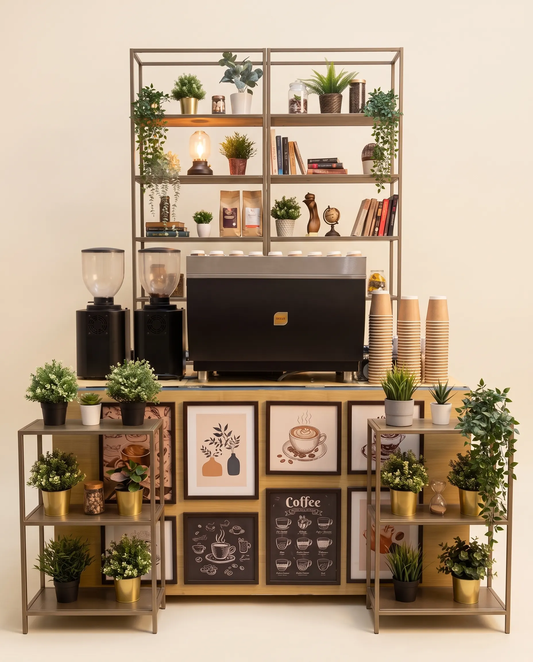 Barul Coffee Favours, cu fața personalizabilă, fotografiat în studio