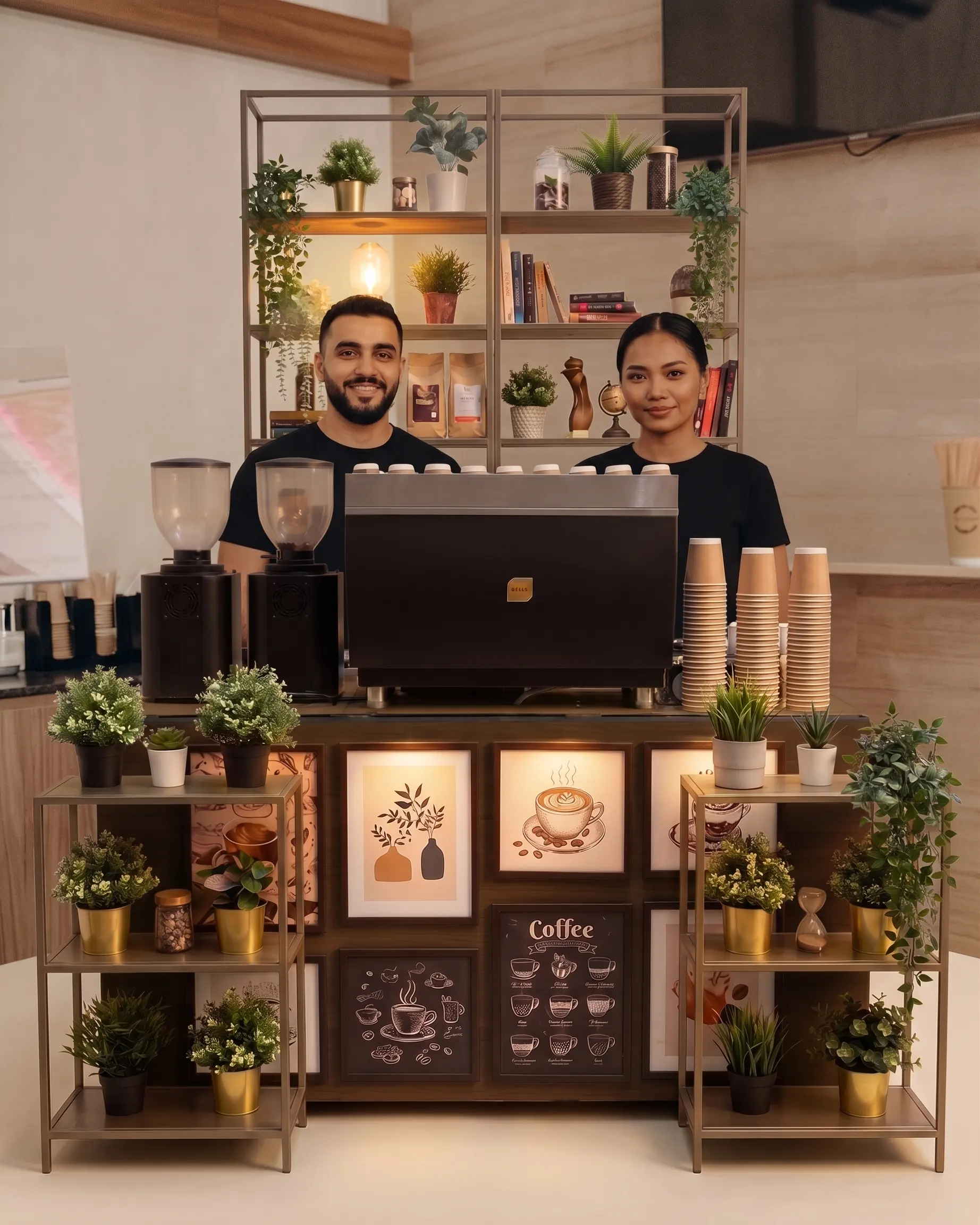 Barul Coffee Favours, văzut din față