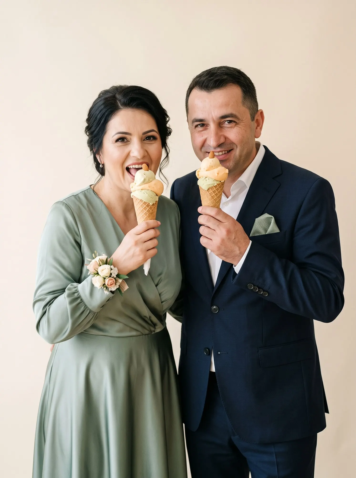 Nașii, cu un con de gelato în mână